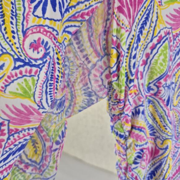 IBKUL Womens Golf Paisley Quarter Zip Pullover Active Mesh UPF 50+ Long-Sleeve S - Picture 9 of 9